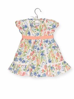 Rachel Zoe Baby Girl Floral Dress 18M Lace Trim Spring Outfit with Headband